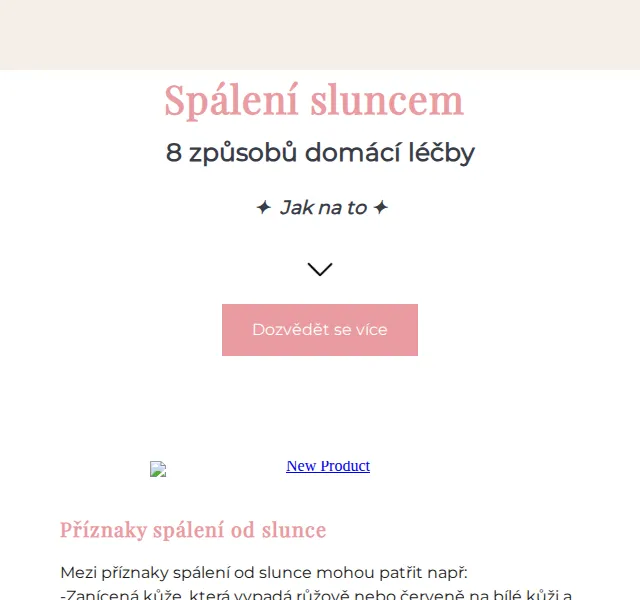 Tozax CZ: Tipy na domácí léčbu spálení sluncem – červen 2026 | Nuslet.cz