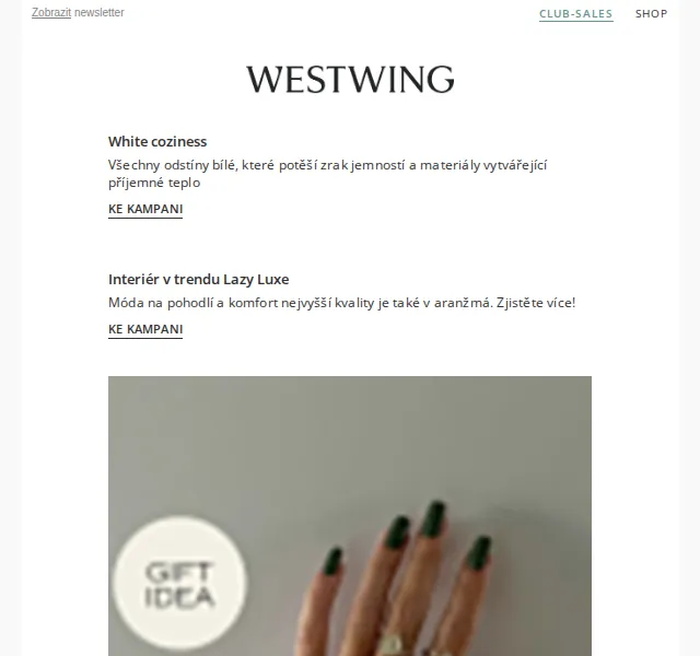 Westwing: Lazy Luxe a šperky s diamanty – červen 2026 | Nuslet.cz