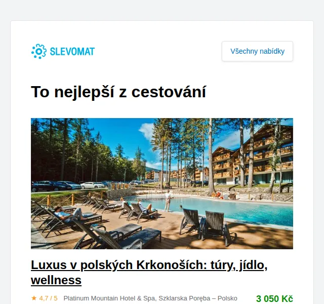 Slevomat: Luxusní pobyty v Polských Krkonoších – červen 2026 | Nuslet.cz