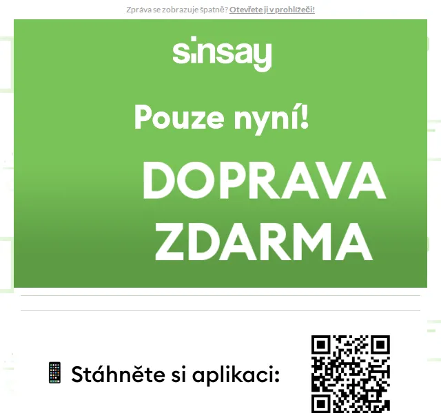 Sinsay: Doprava zdarma na vše – červen 2026 | Nuslet.cz