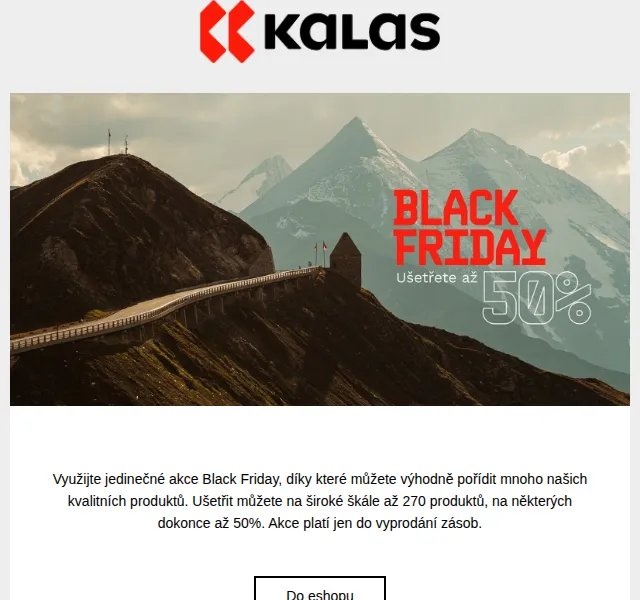 KALAS Sportswear: Black Friday – slevy až 50 % – červen 2026 | Nuslet.cz