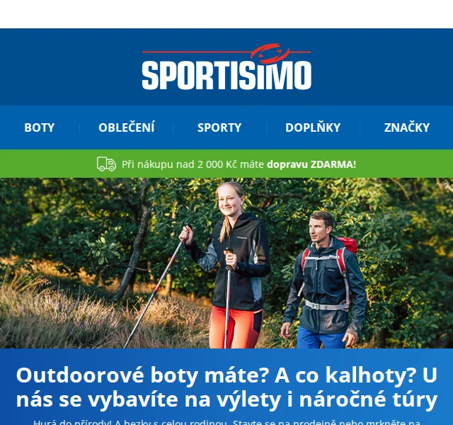 Sportisimo.cz: Outdoorová výbava se slevou – červen 2026 | Nuslet.cz
