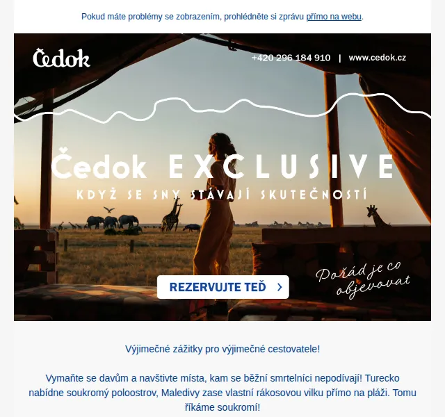Čedok: Exclusive zájezdy s privátním poloostrovem – červen 2026 | Nuslet.cz