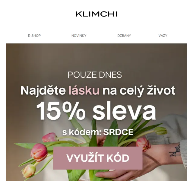 KLIMCHI: Valentýnská sleva 15 % – červen 2026 | Nuslet.cz