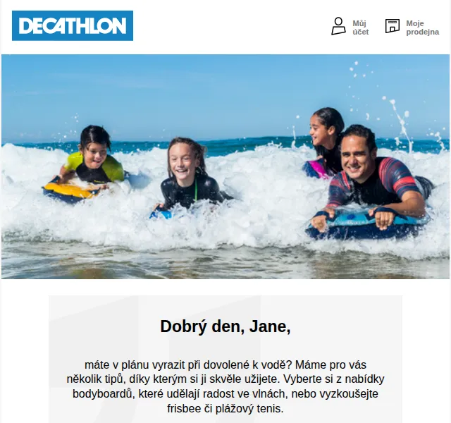 Decathlon: Zábava u vody – bodyboardy, frisbee a plážový tenis – červenec 2026 | Nuslet.cz