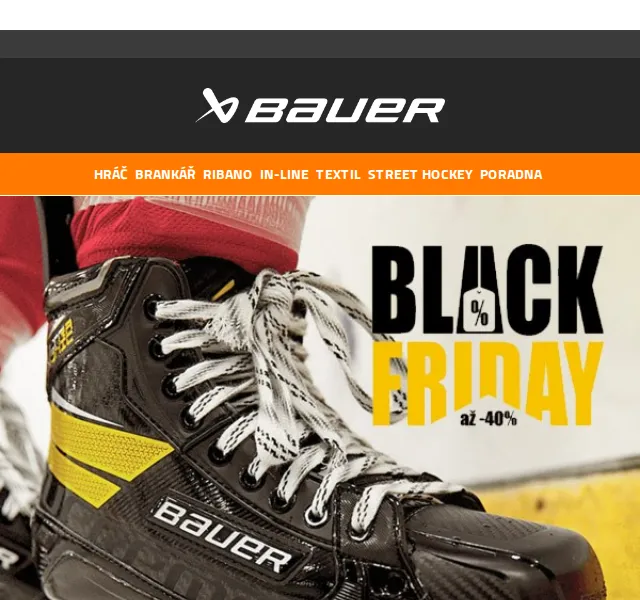 Bauer Hockey Česko: Black Friday -40 % na brusle a výstroj – červen 2026 | Nuslet.cz