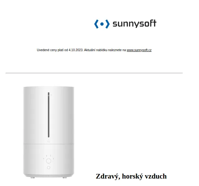 Sunnysoft: Xiaomi zvlhčovač a Braun epilátor – červen 2026 | Nuslet.cz
