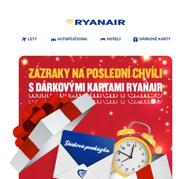 Ryanair: dárková karta – červen 2026 | Nuslet.cz