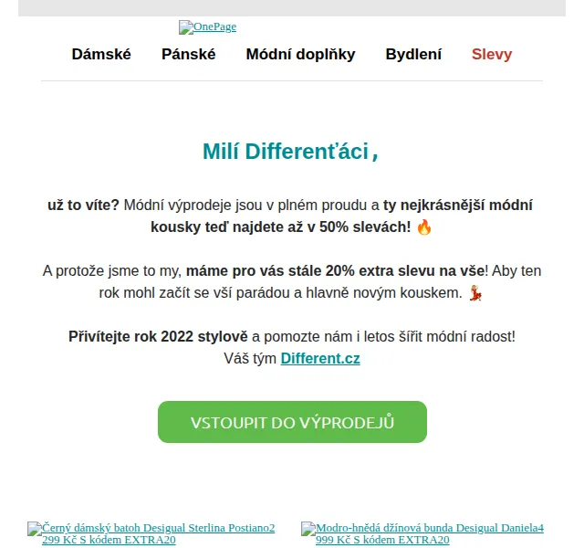 Different.cz: Megavýprodeje až -50 % + extra 20% sleva – červen 2026 | Nuslet.cz