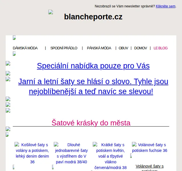 Blancheporte: Sleva až 70 % na šaty – červen 2026 | Nuslet.cz