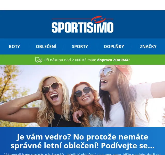 Sportisimo: Letní oblečení se slevou až 40 % – červen 2026 | Nuslet.cz