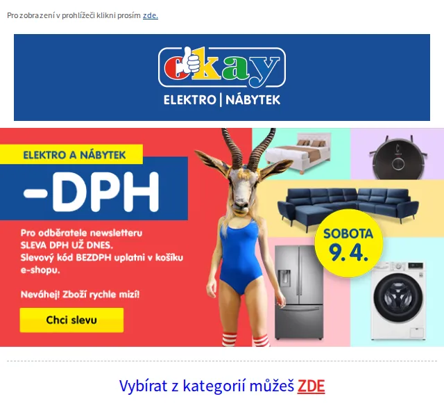 OKAY: Nakup bez DPH s kódem BEZDPH – červen 2026 | Nuslet.cz