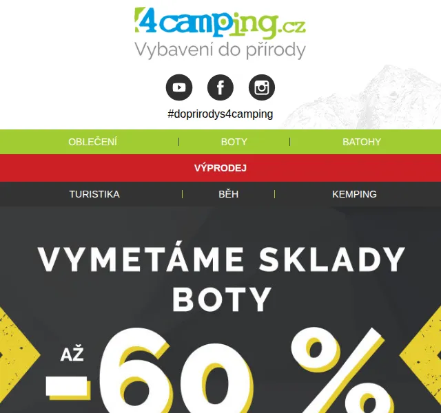 4camping: Slevy až 60 % na skladovou obuv – červen 2026 | Nuslet.cz