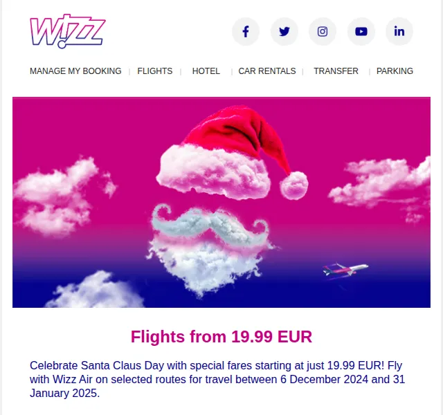 Wizz Air: Letenky od 19.99 EUR – prosinec 2024 | Nuslet.cz