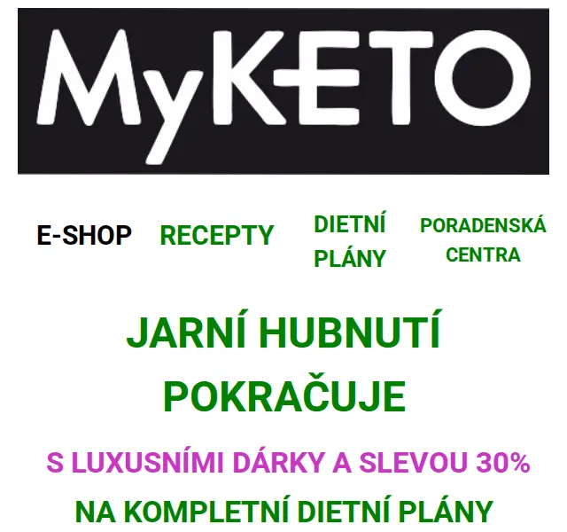 MyKETO: Jarní hubnutí se slevou 30% na dietní plány – červen 2026 | Nuslet.cz
