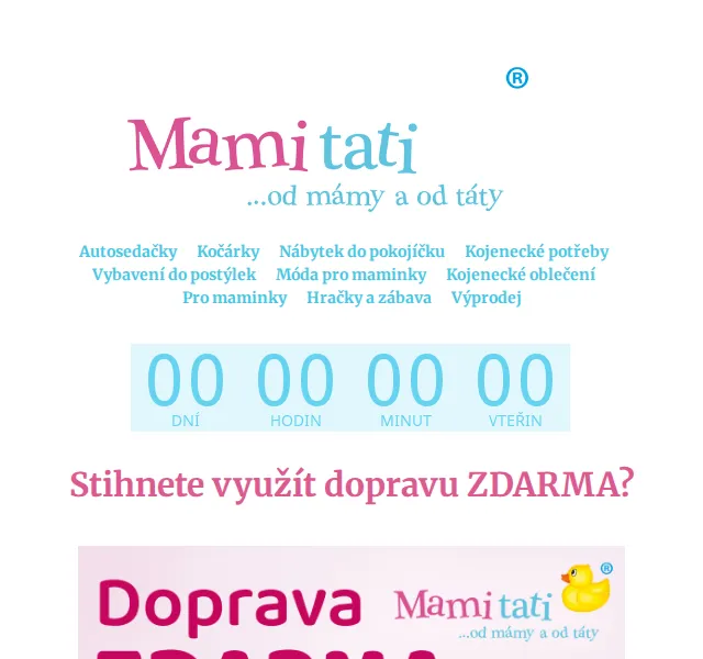 Mamitati.cz: Hračky a móda s dopravou ZDARMA – červen 2026 | Nuslet.cz