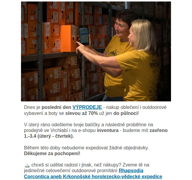 Namcheshop: Výprodej oblečení a outdooru až 70 % – červen 2026 | Nuslet.cz
