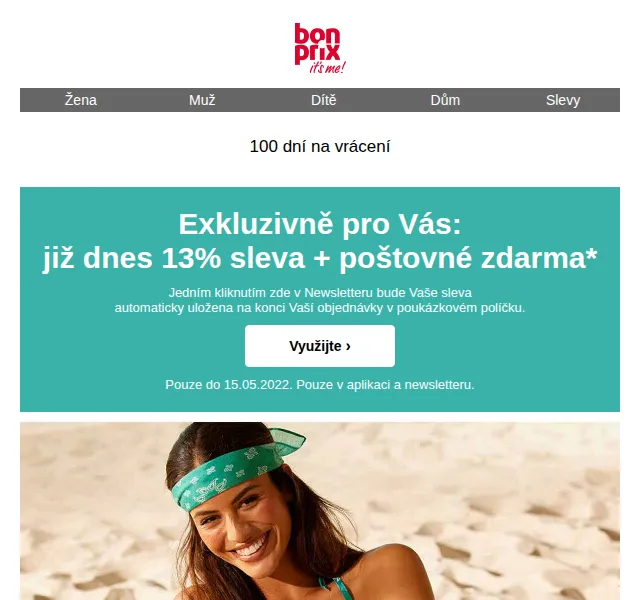 bonprix: 13% sleva a poštovné zdarma – červen 2026 | Nuslet.cz