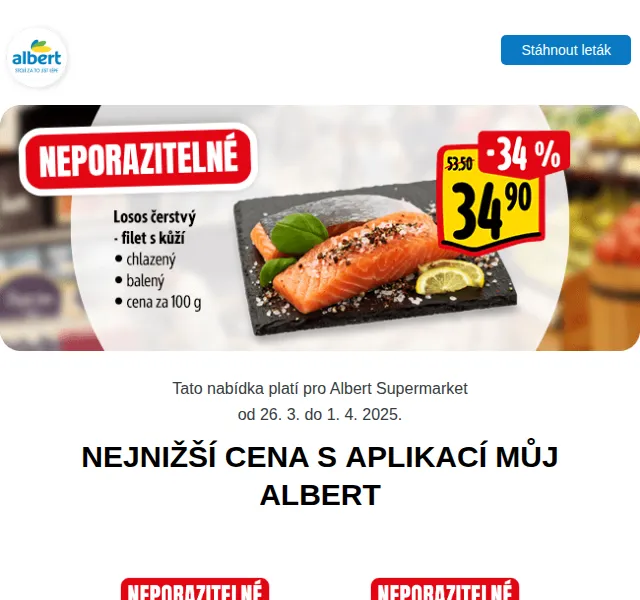 Albert: vajíčka, Salko a máslo ve slevě – březen 2026 | Nuslet.cz