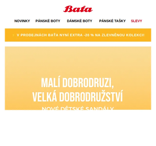 Baťa: Letní dětské sandály – červen 2026 | Nuslet.cz