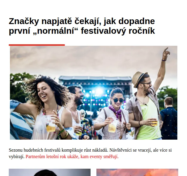 Marketing & Media: Hudební festivaly a Patagonia tendr – červen 2026 | Nuslet.cz