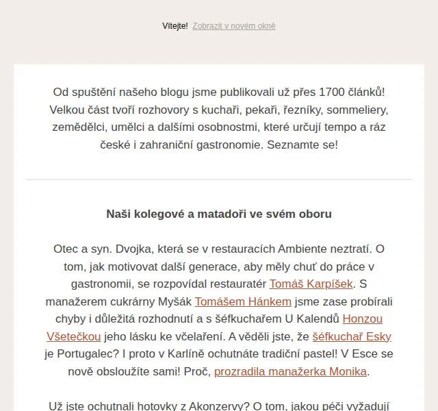 Jídlo a radost: Rozhovorový speciál gastro – červenec 2026 | Nuslet.cz