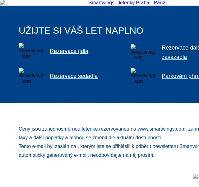 Smartwings: Letenky do Paříže od 2 699 Kč – červenec 2026 | Nuslet.cz