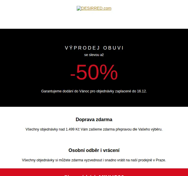 DESIRRED: Výprodej obuvi se slevou až -50 % – červen 2026 | Nuslet.cz