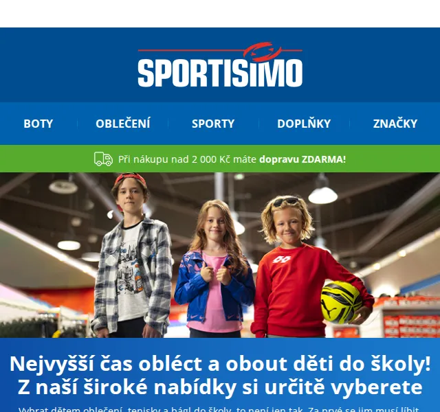 Sportisimo.cz: Dětské oblečení a boty do školy – červen 2026 | Nuslet.cz