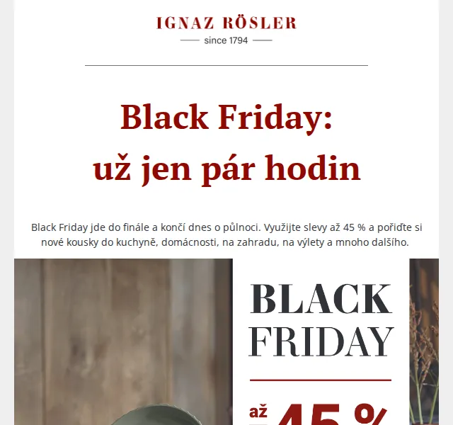 Ignazrosler.cz: Slevy až 45 % na Black Friday – červen 2026 | Nuslet.cz