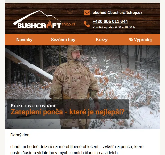 Bushcraftshop: Krakenovo srovnání vložek do ponča – červen 2026 | Nuslet.cz