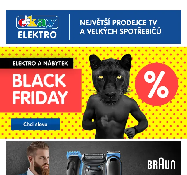 OKAY: Pánské elektro Braun – slevy až 15 % – červen 2026 | Nuslet.cz
