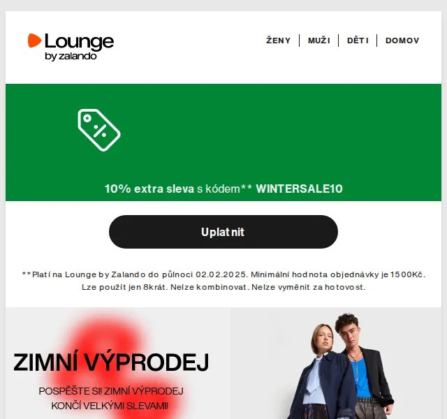 Lounge by Zalando: Zimní výprodej až 80 % + extra kód – červen 2026 | Nuslet.cz