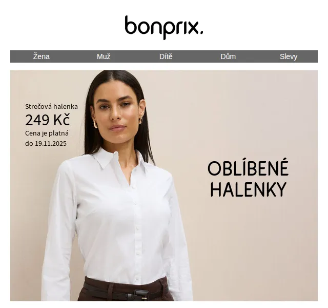 bonprix: Oblíbené halenky od 199 Kč – červenec 2026 | Nuslet.cz