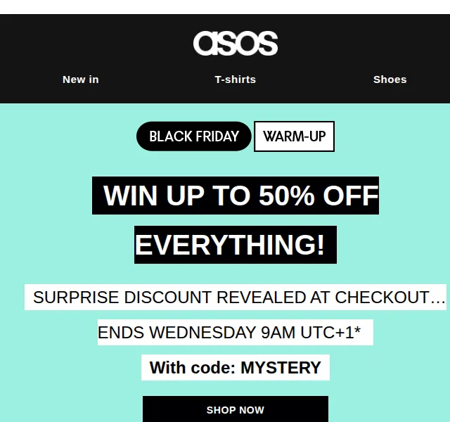 ASOS Sale: Sleva až 50 % na vše – a navíc dárek k Black Friday! | Nuslet.cz