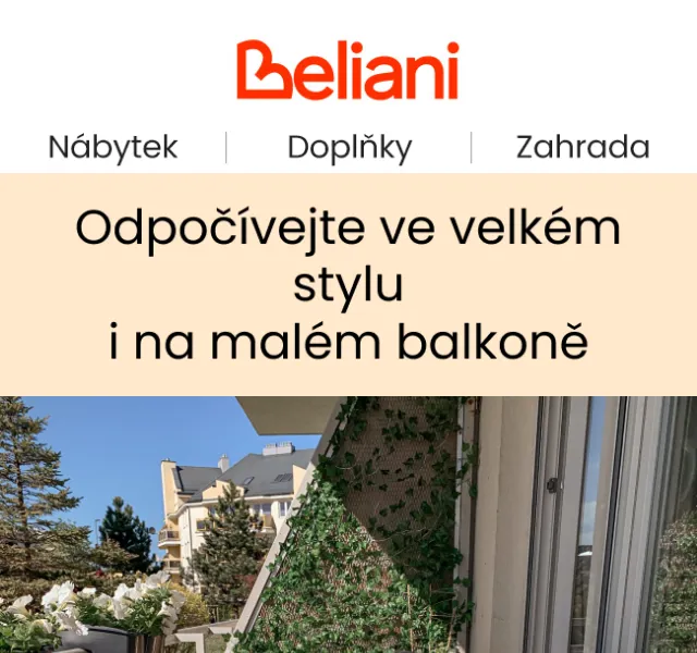 Beliani.cz: Balkonový nábytek až -45 % – duben 2026