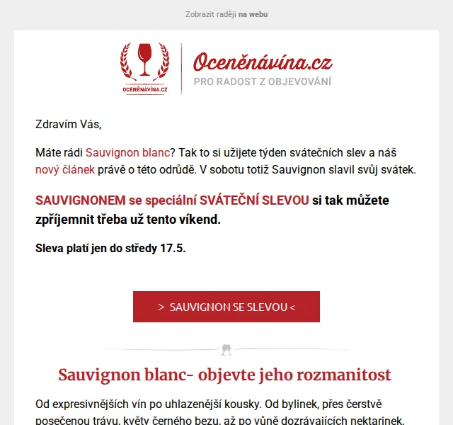 Vláďa z Oceněnávína.cz: Sauvignon se slevou – červen 2026 | Nuslet.cz