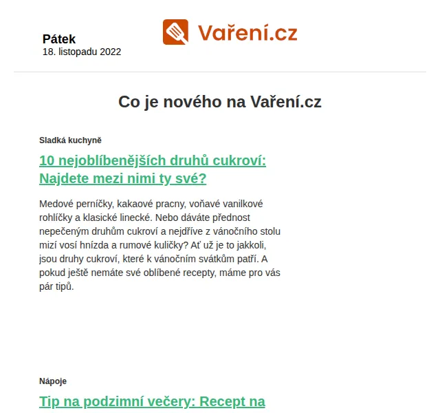 Vaření.cz: Vánoční recepty a tipy na podzimní večery – prosinec 2026 | Nuslet.cz
