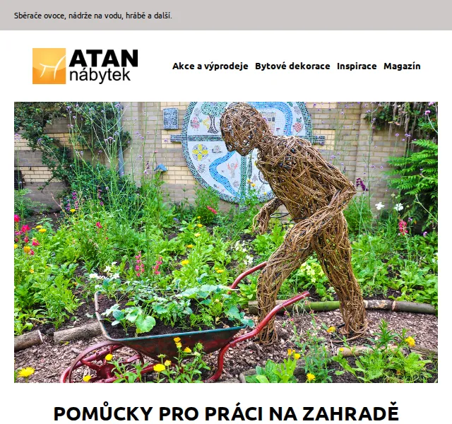 ATAN nábytek: pomůcky pro práci na zahradě – červen 2026 | Nuslet.cz