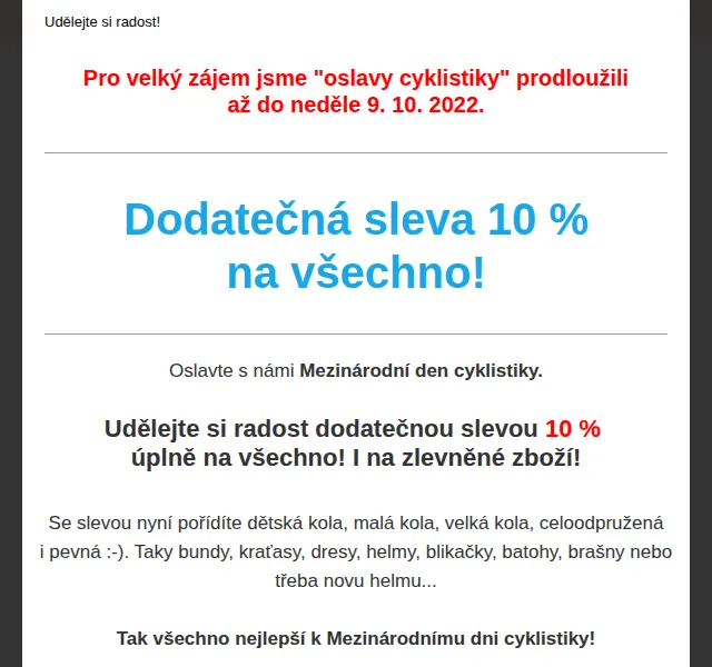 czbikero: Prodlouženo! Dodatečná sleva 10 % na všechno – červen 2026 | Nuslet.cz