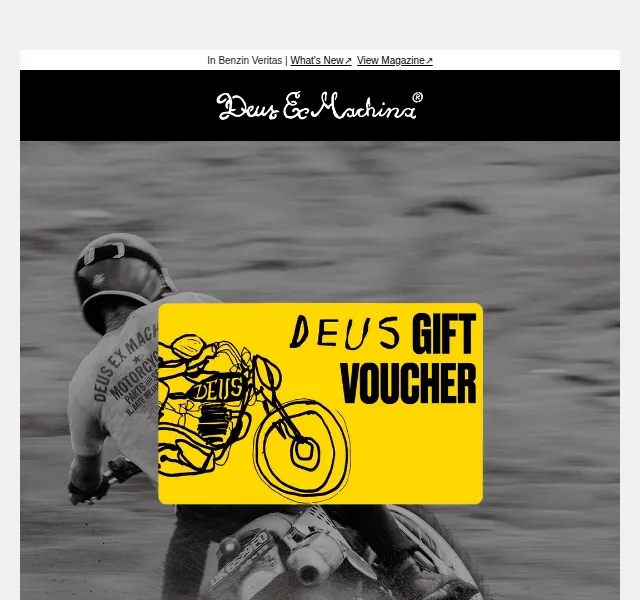Deus Ex Machina Europe: dárkové karty 25–500 € – červen 2026 | Nuslet.cz