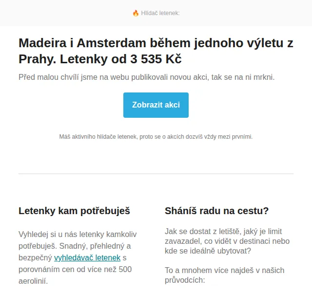 Cestujlevne.com: Letenky Madeira a Amsterdam od 3 535 Kč – červen 2026 | Nuslet.cz