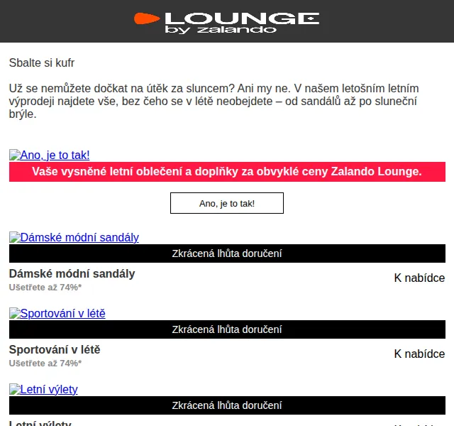 Lounge by Zalando: Letní výprodej – slevy až 75 % – červen 2026 | Nuslet.cz