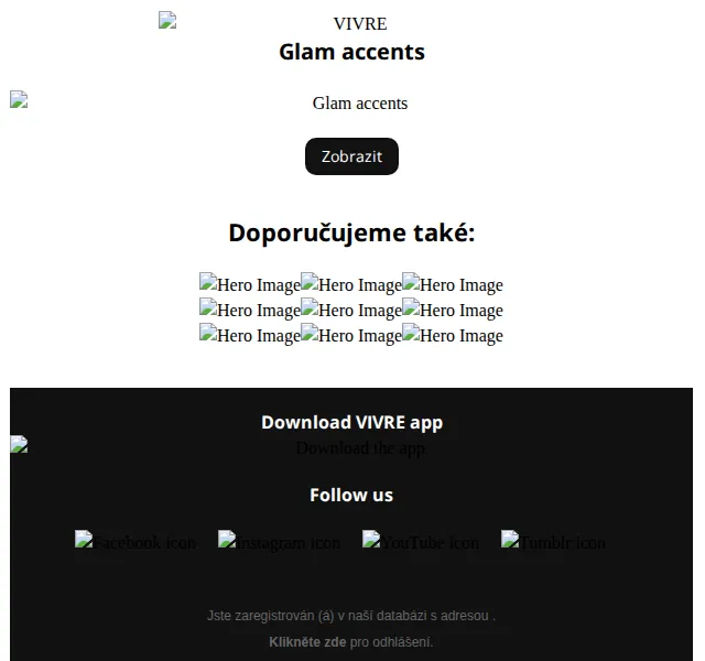 Vivre: Glam Accents kolekce s dopravou zdarma – červen 2026 | Nuslet.cz