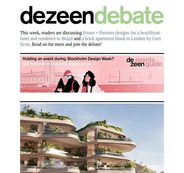Dezeen Daily: Nejžhavější debaty o architektuře – červen 2026 | Nuslet.cz