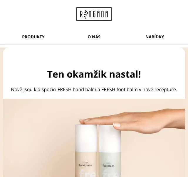 RINGANA: FRESH balmy 10 % sleva – červen 2026 | Nuslet.cz