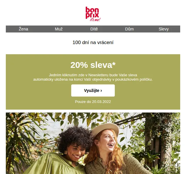 bonprix: 20% sleva na vše – březen 2026 | Nuslet.cz