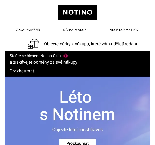 Notino: Letní beauty - Saffee, Clarins, CeraVe | Srpen 2026
