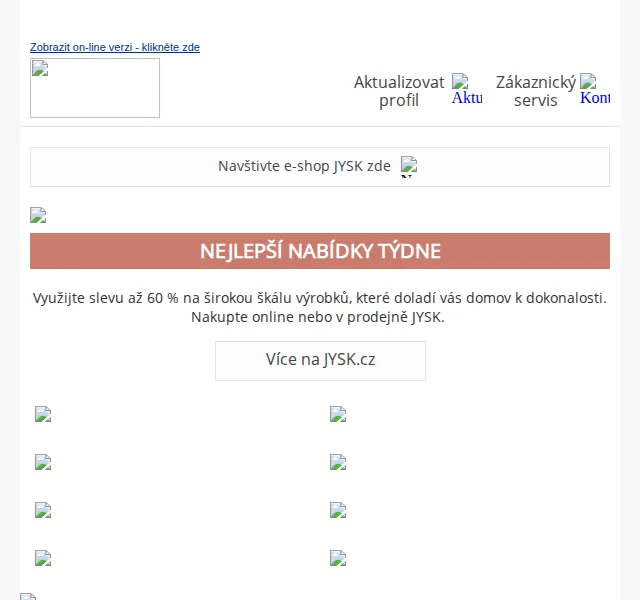 JYSK: sleva až 60 % na bydlení – červen 2026 | Nuslet.cz