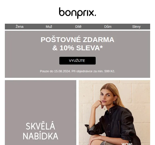 bonprix: 10% sleva a poštovné zdarma – červen 2026 | Nuslet.cz